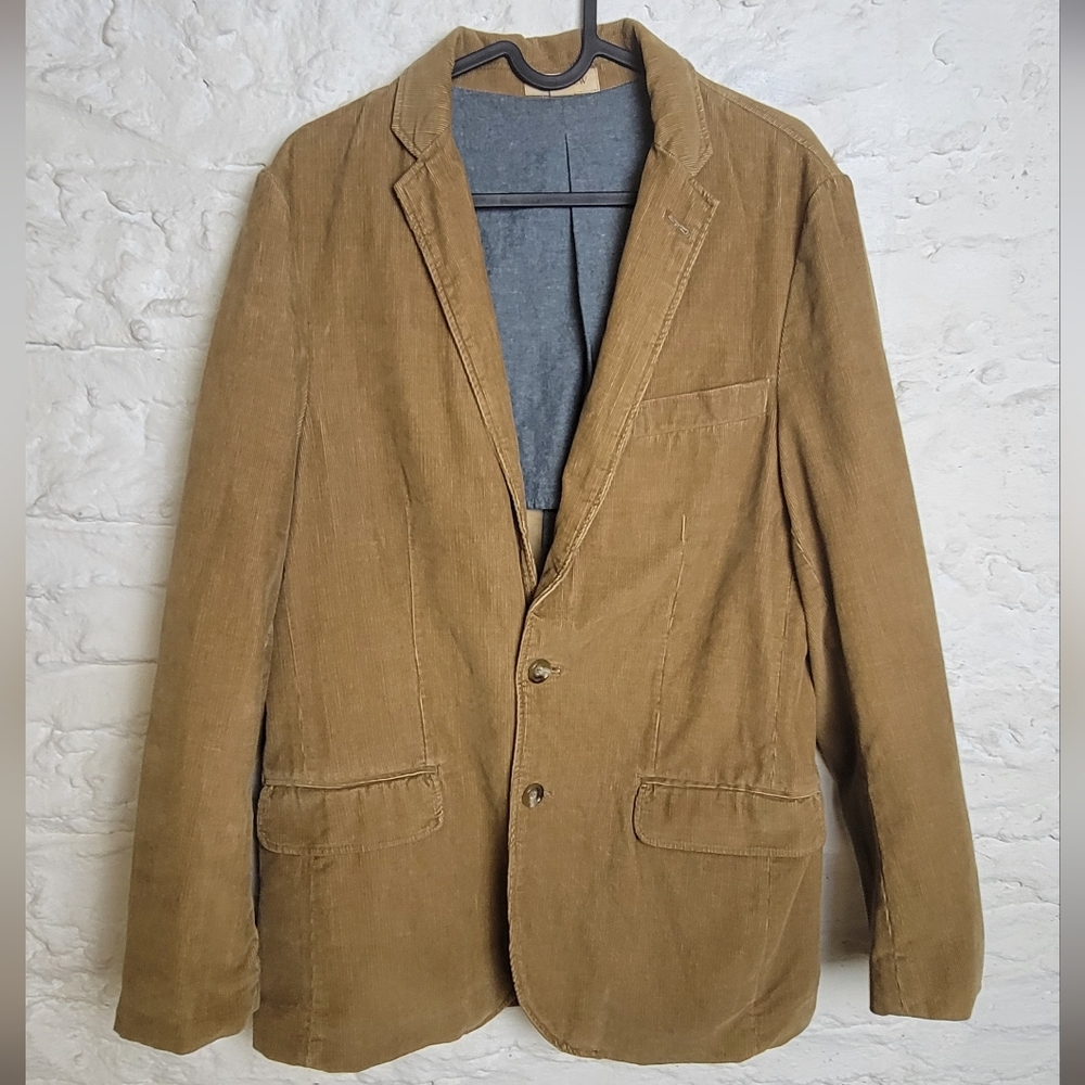 Mens J. Crew Beige Courdroy Ludlow Sports Jacket